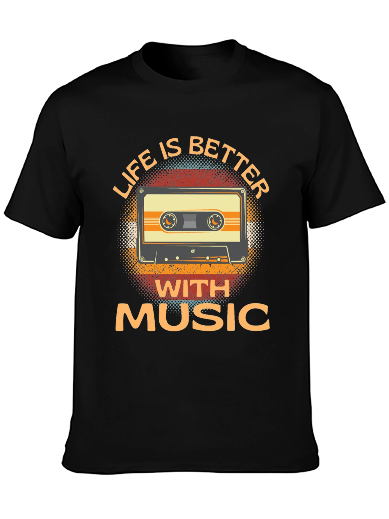 Life is Better with Music Cassette Tape T-Shirt