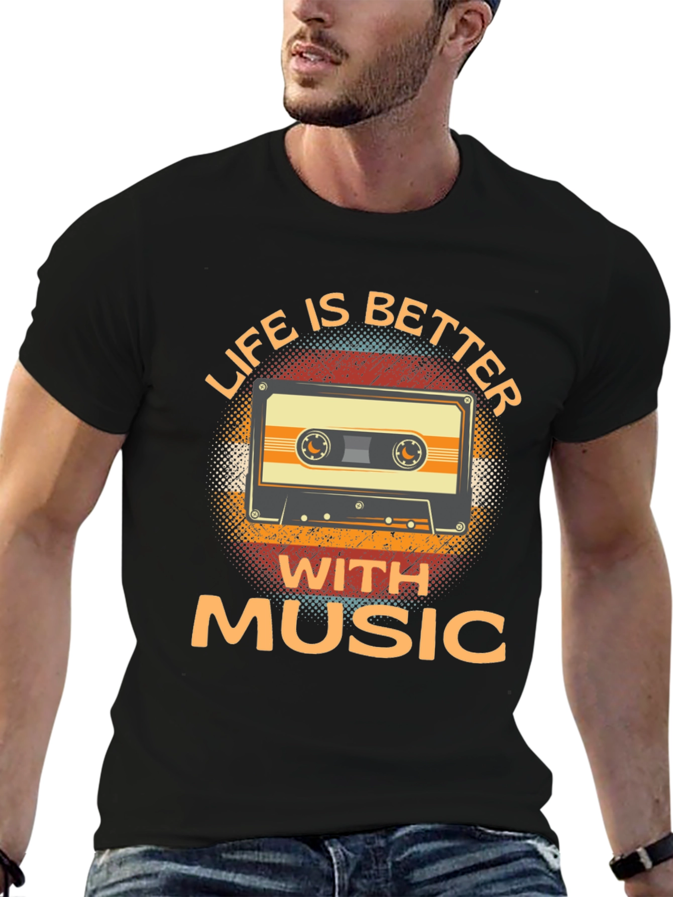 Life is Better with Music Cassette Tape T-Shirt