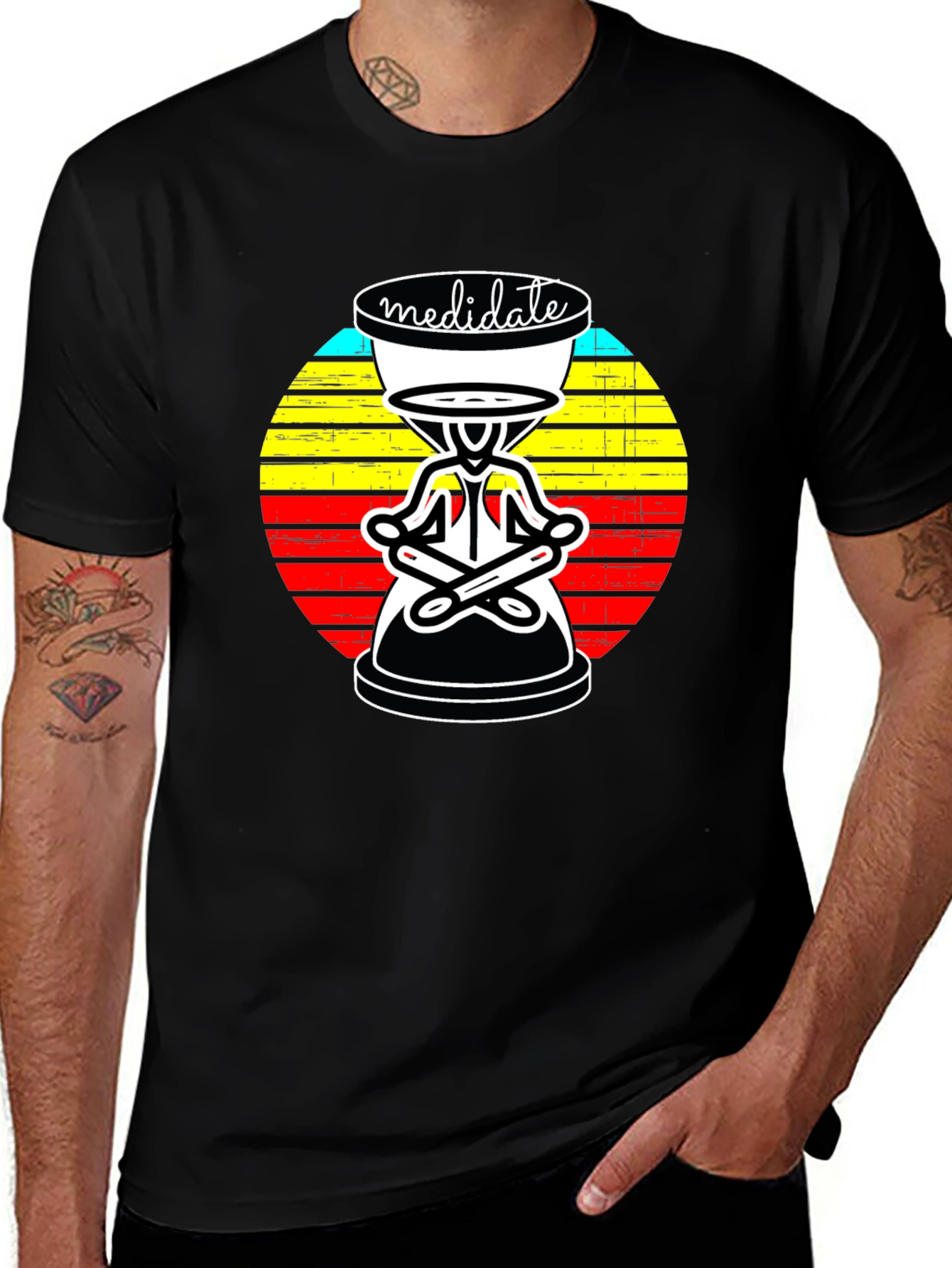 Meditate Graphic Tee: Zen Style
