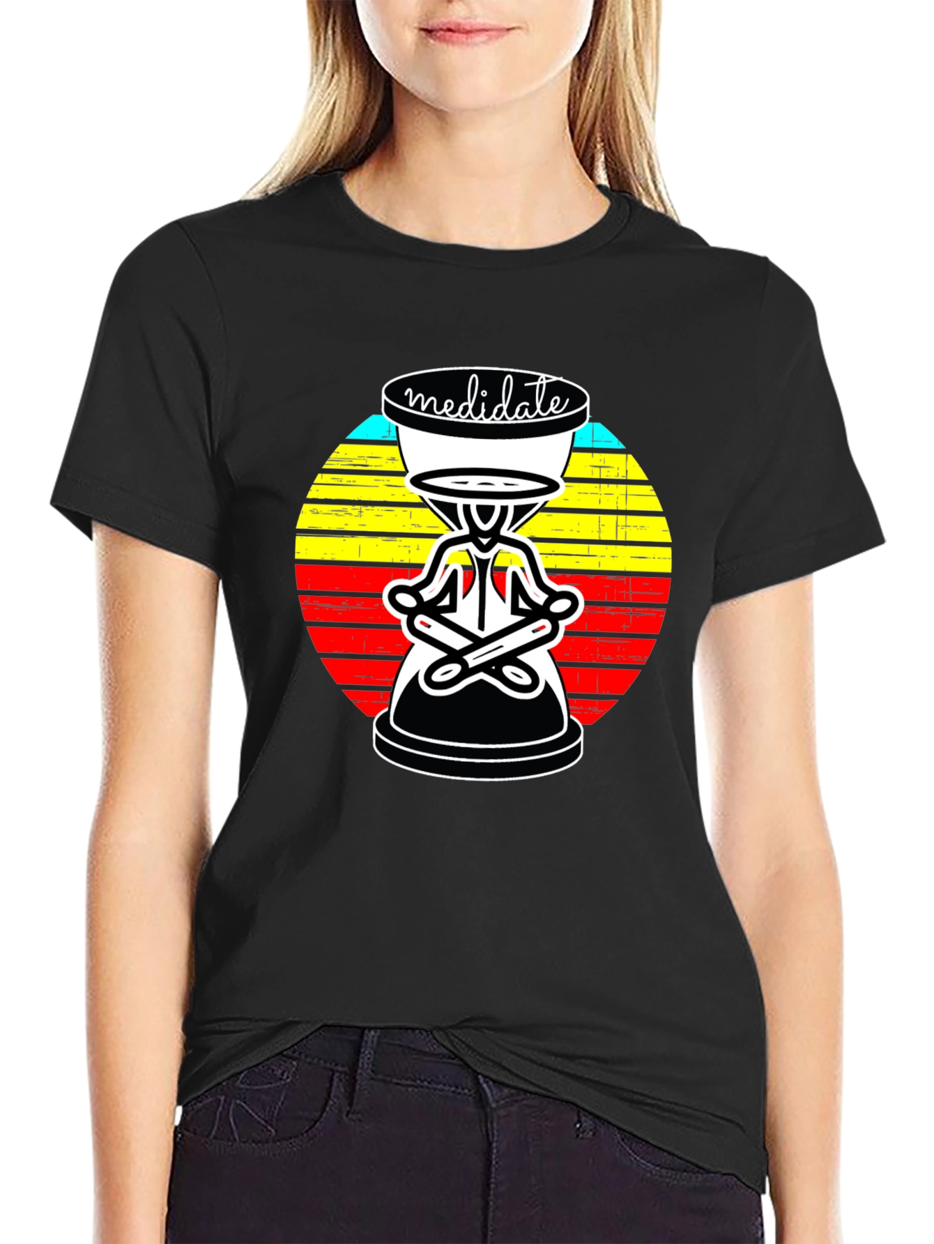 Meditate Graphic Tee: Zen Style