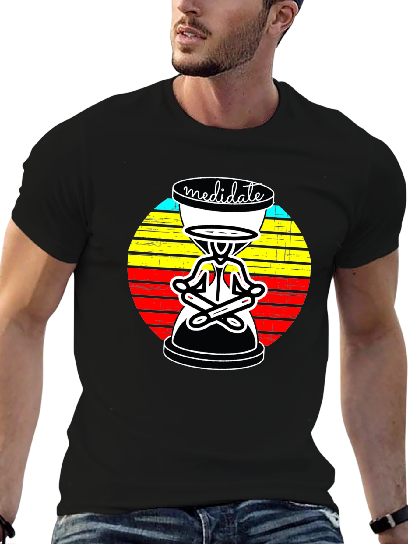 Meditate Graphic Tee: Zen Style