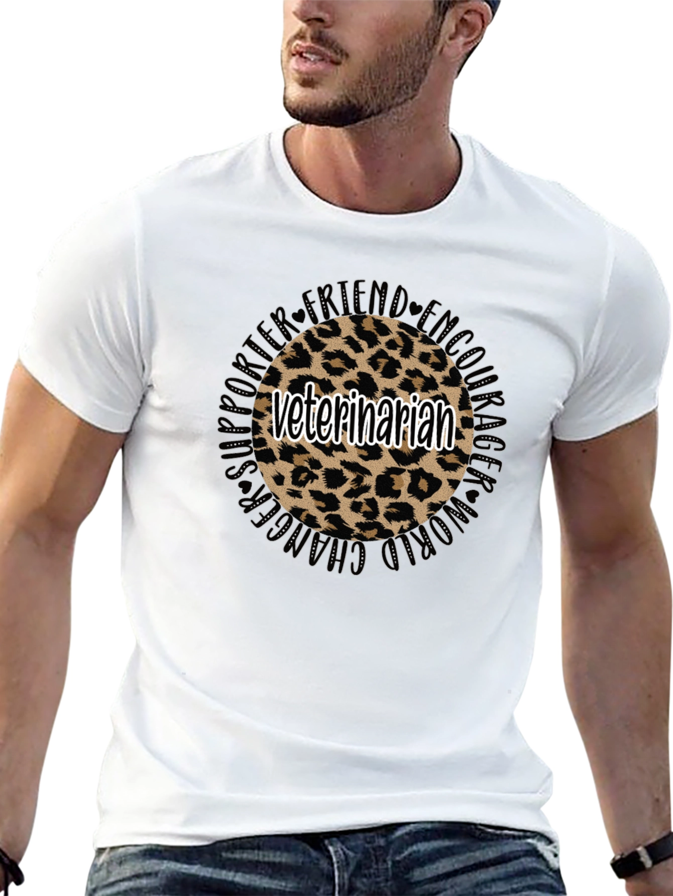 Veterinarian Leopard Print T-Shirt