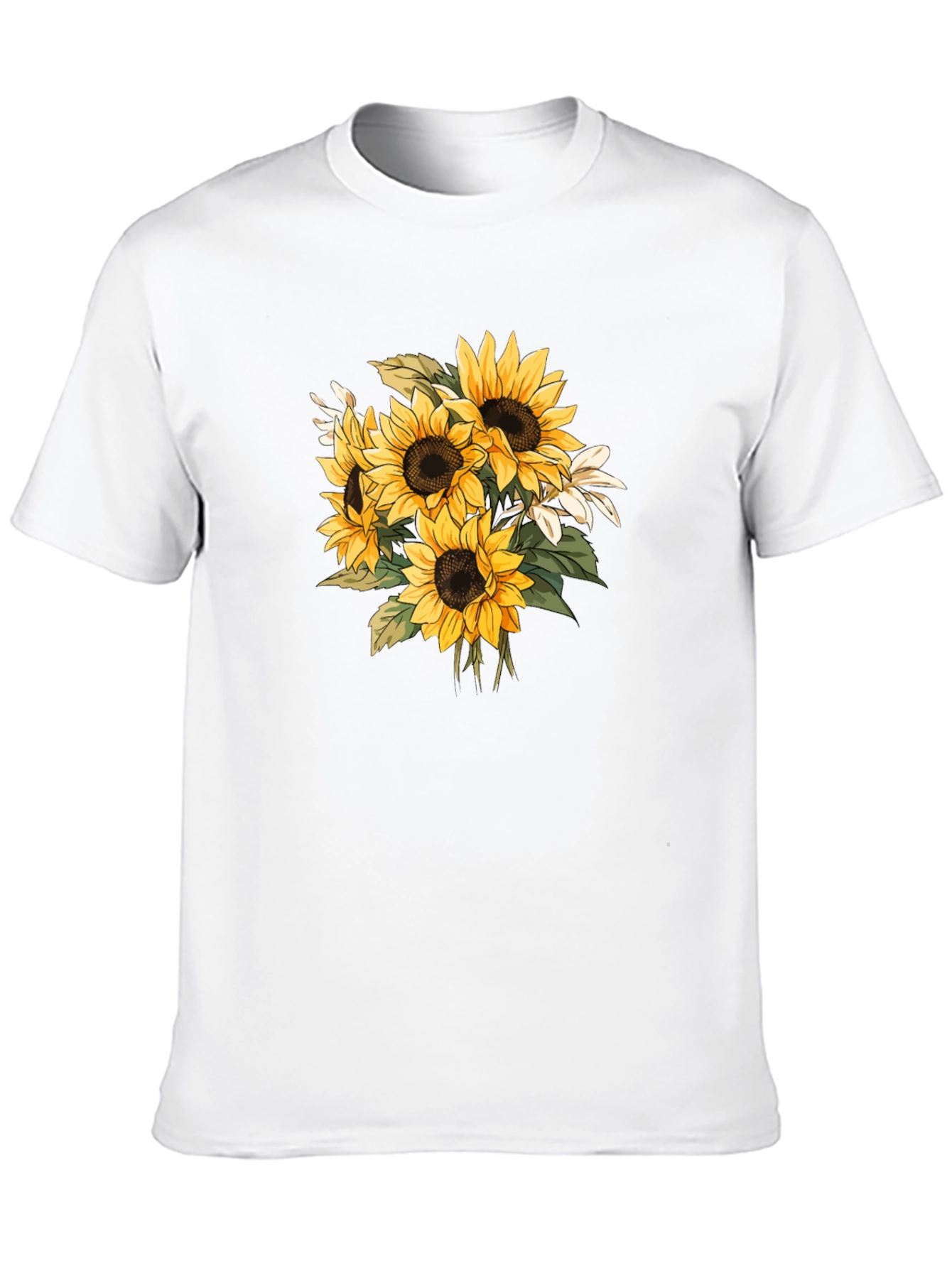 Sunflower Graphic Black T-Shirt - Nature Inspired Tee