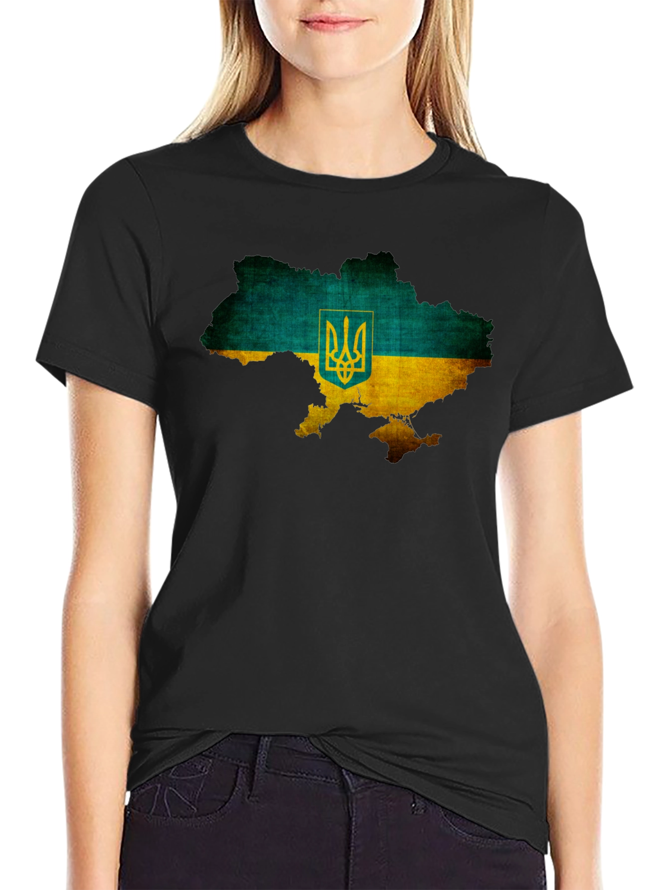 Ukraine Flag Map Graphic T-Shirt
