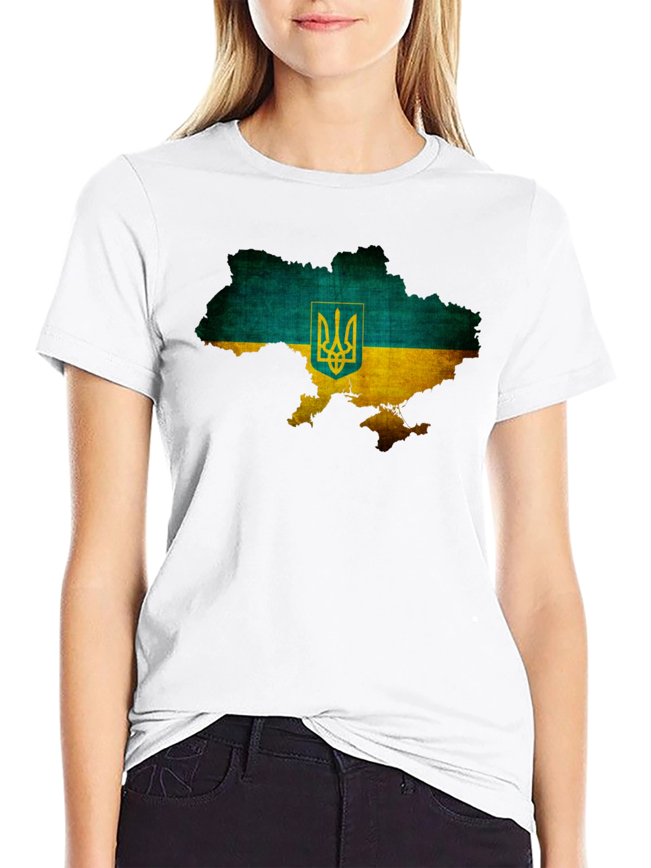 Ukraine Flag Map Graphic T-Shirt