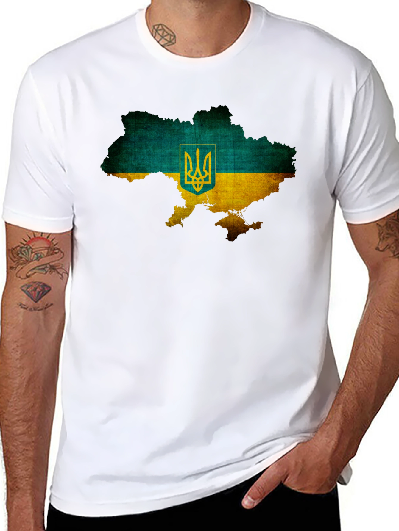 Ukraine Flag Map Graphic T-Shirt