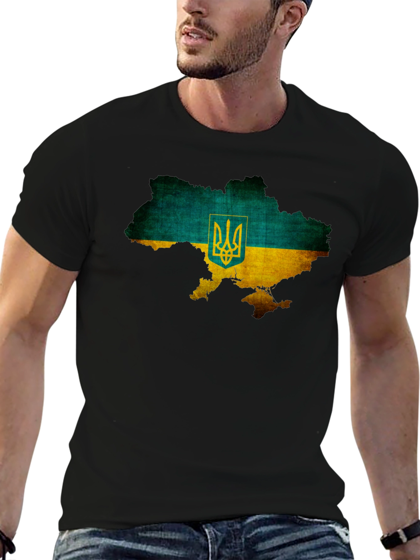 Ukraine Flag Map Graphic T-Shirt