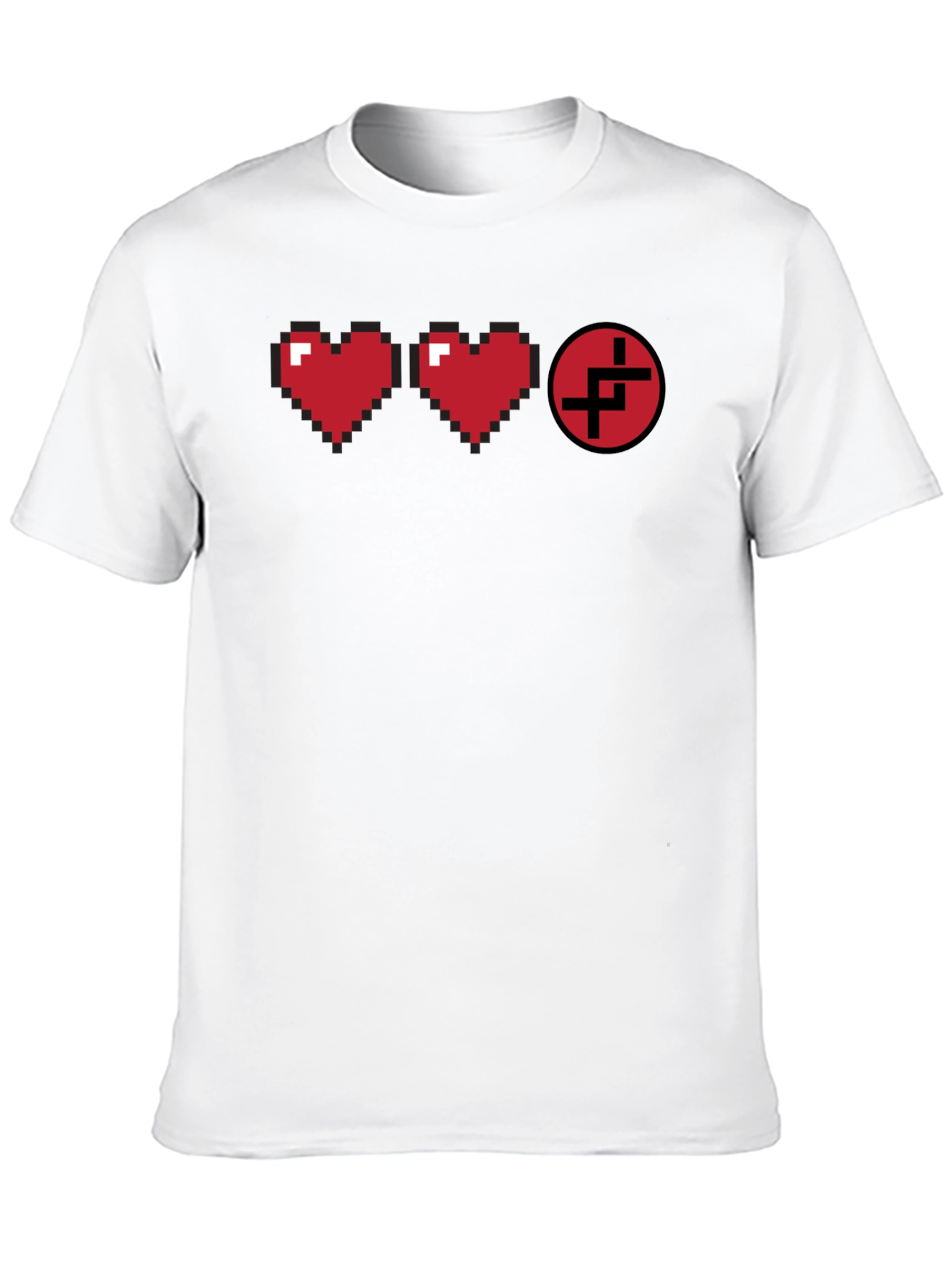 Pixel Heart Gamer T-Shirt - Black Cotton Tee