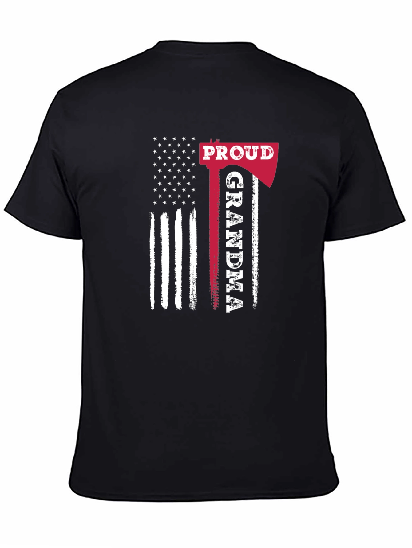 Proud Grandma American Flag Axe T-Shirt