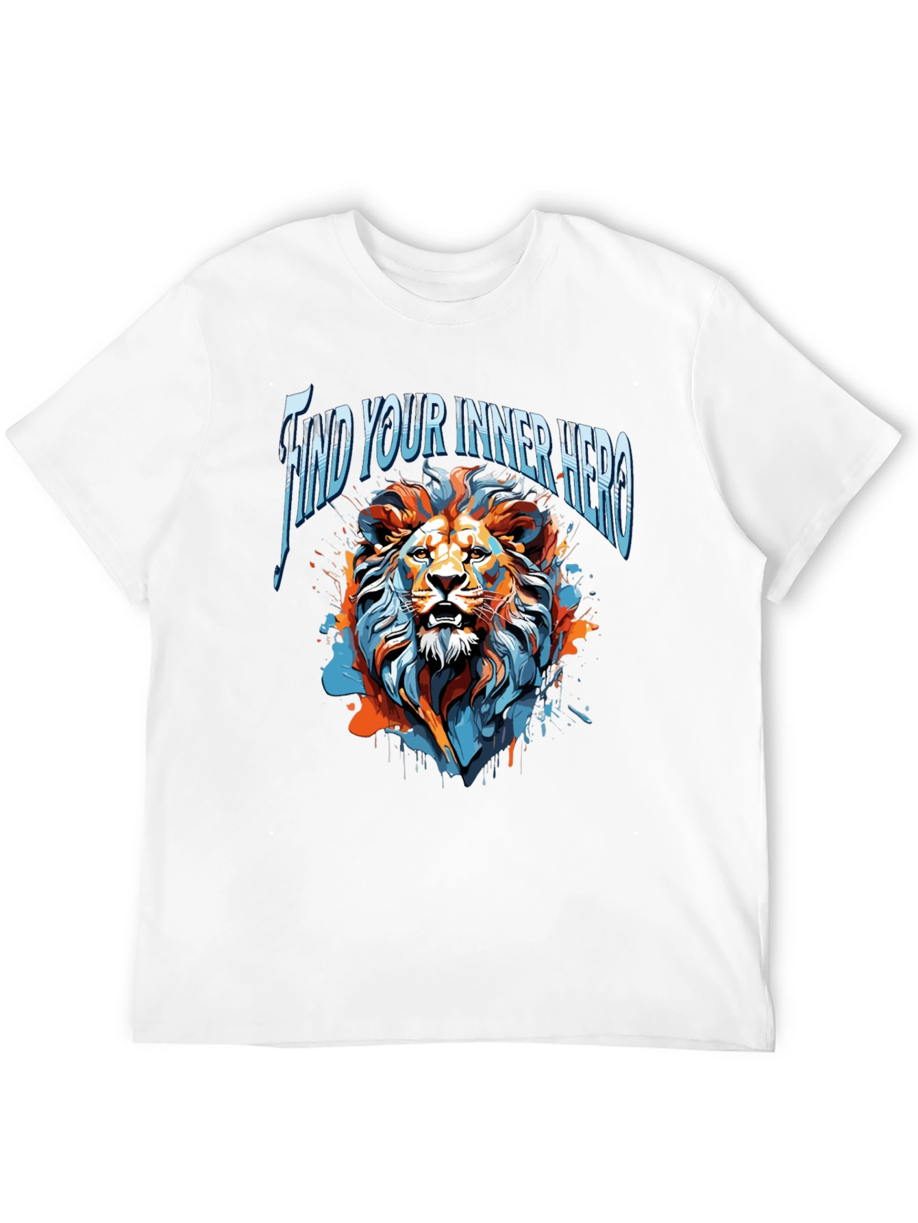 Find Your Inner Hero Lion Graphic Tee - Black