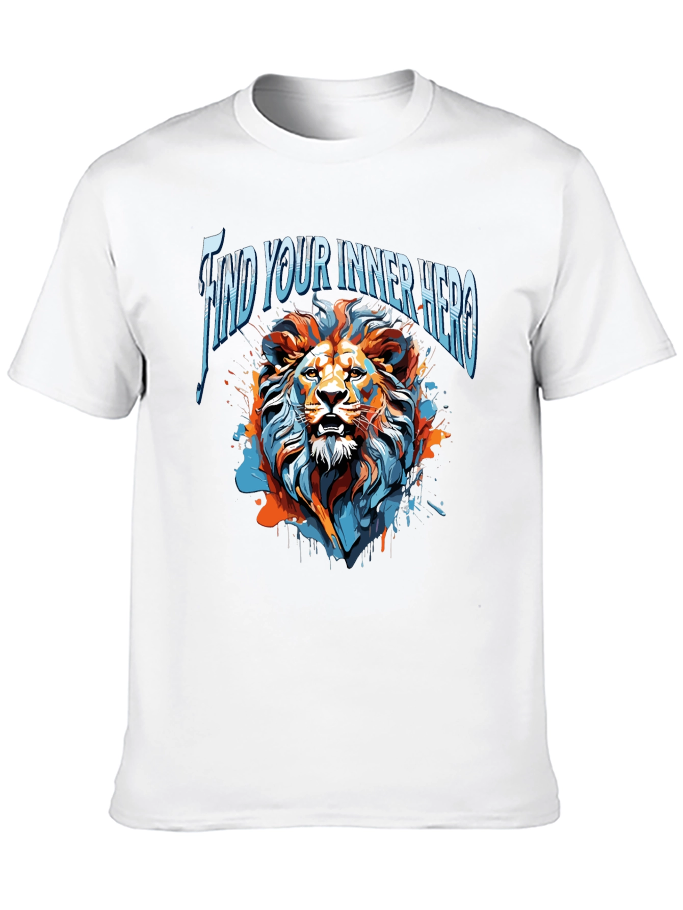 Find Your Inner Hero Lion Graphic Tee - Black