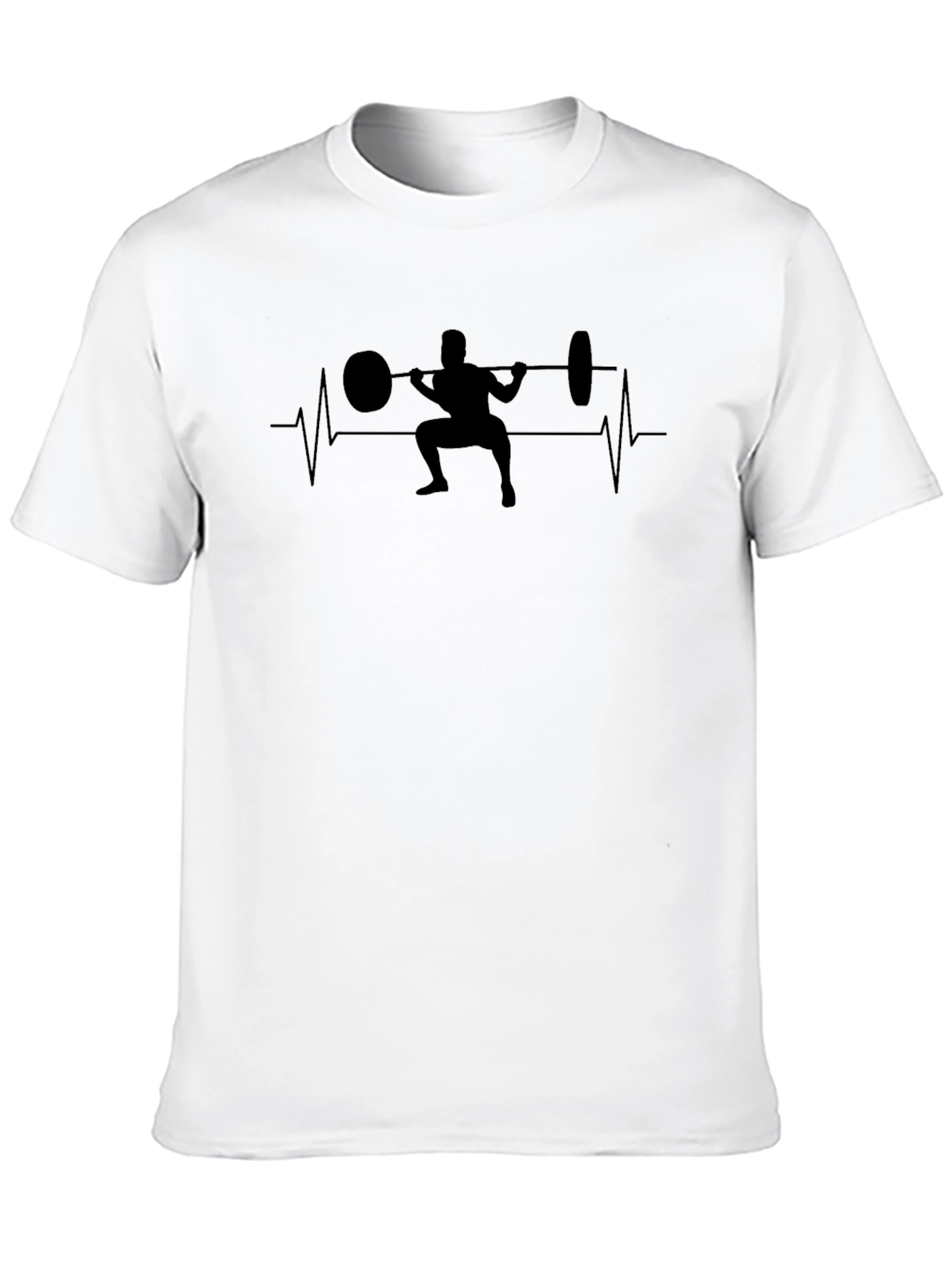Workout Heartbeat T-Shirt - Squat Design