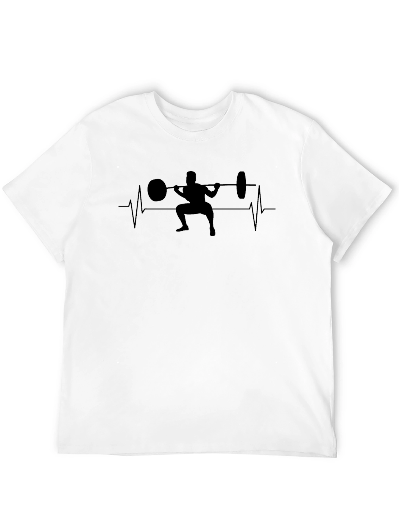 Workout Heartbeat T-Shirt - Squat Design