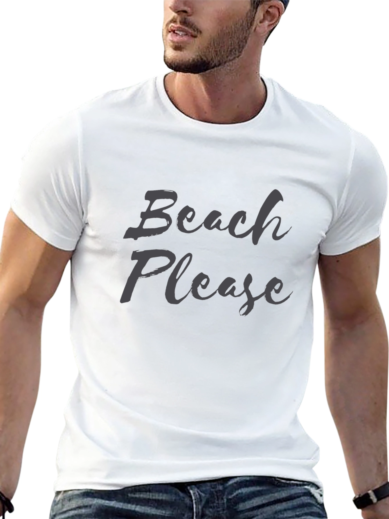 Beach Please Graphic T-Shirt - Casual Summer Wear