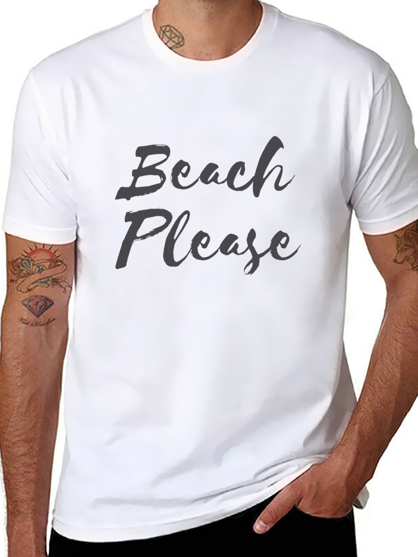 Beach Please Graphic T-Shirt - Casual Summer Wear