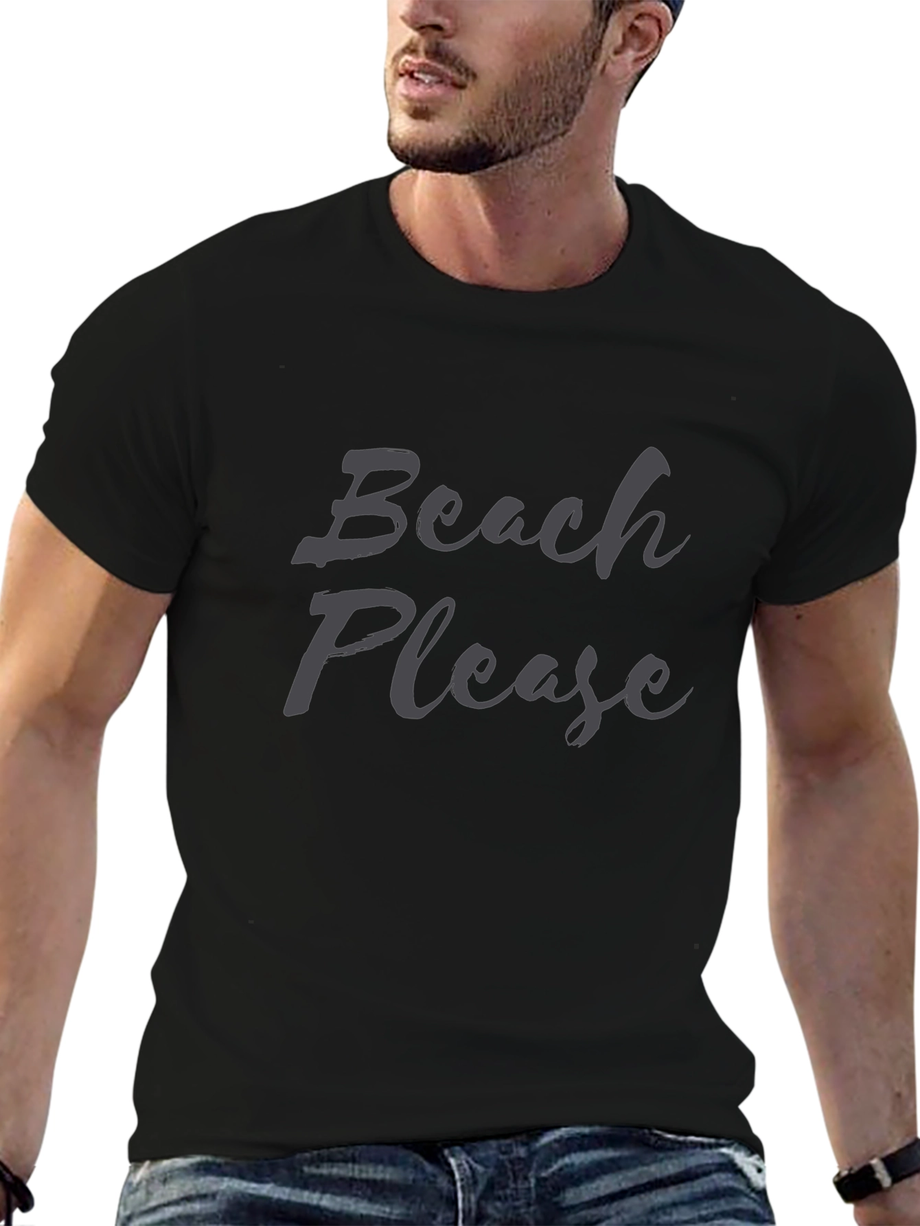 Beach Please Graphic T-Shirt - Casual Summer Wear