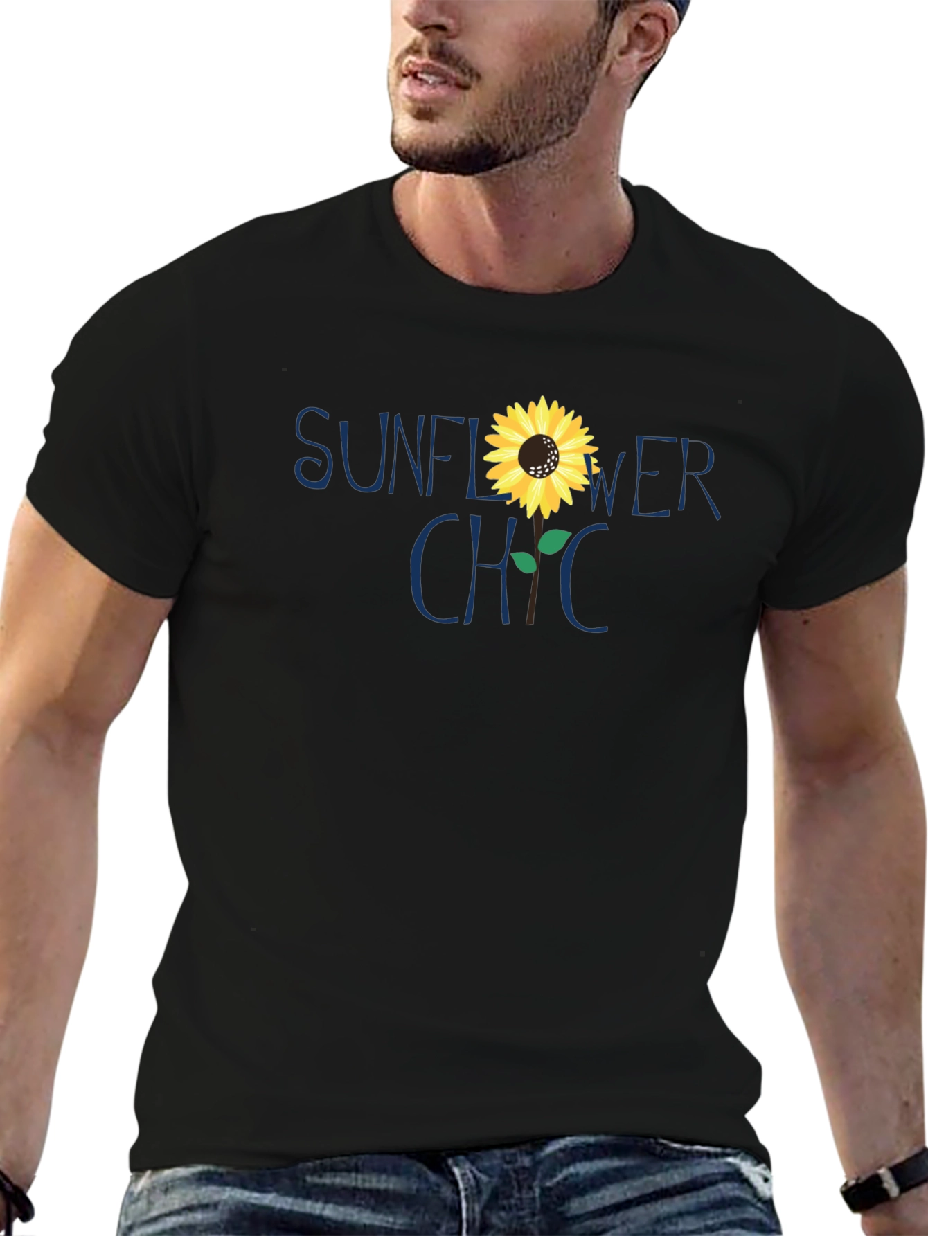 Sunflower Chic Graphic Tee - Casual Comfort