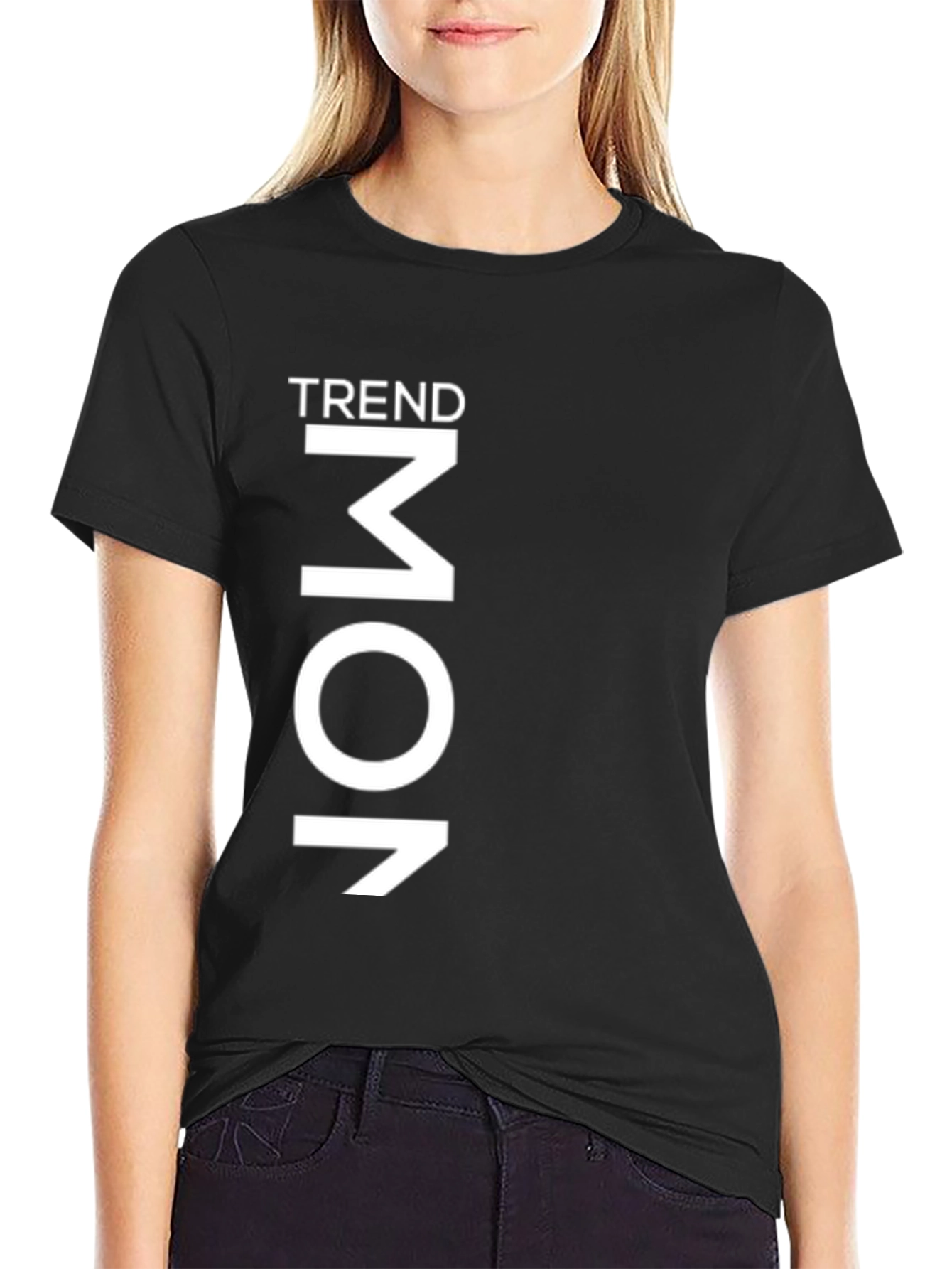 Trendy Black Graphic Tee