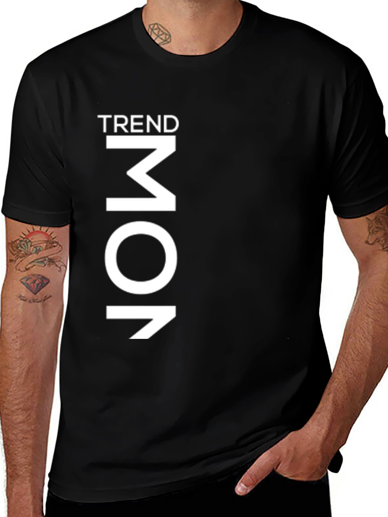 Trendy Black Graphic Tee
