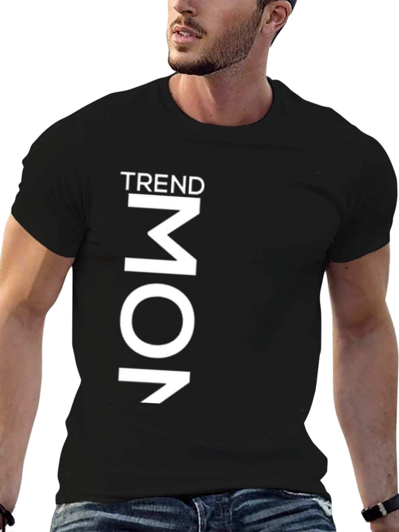 Trendy Black Graphic Tee