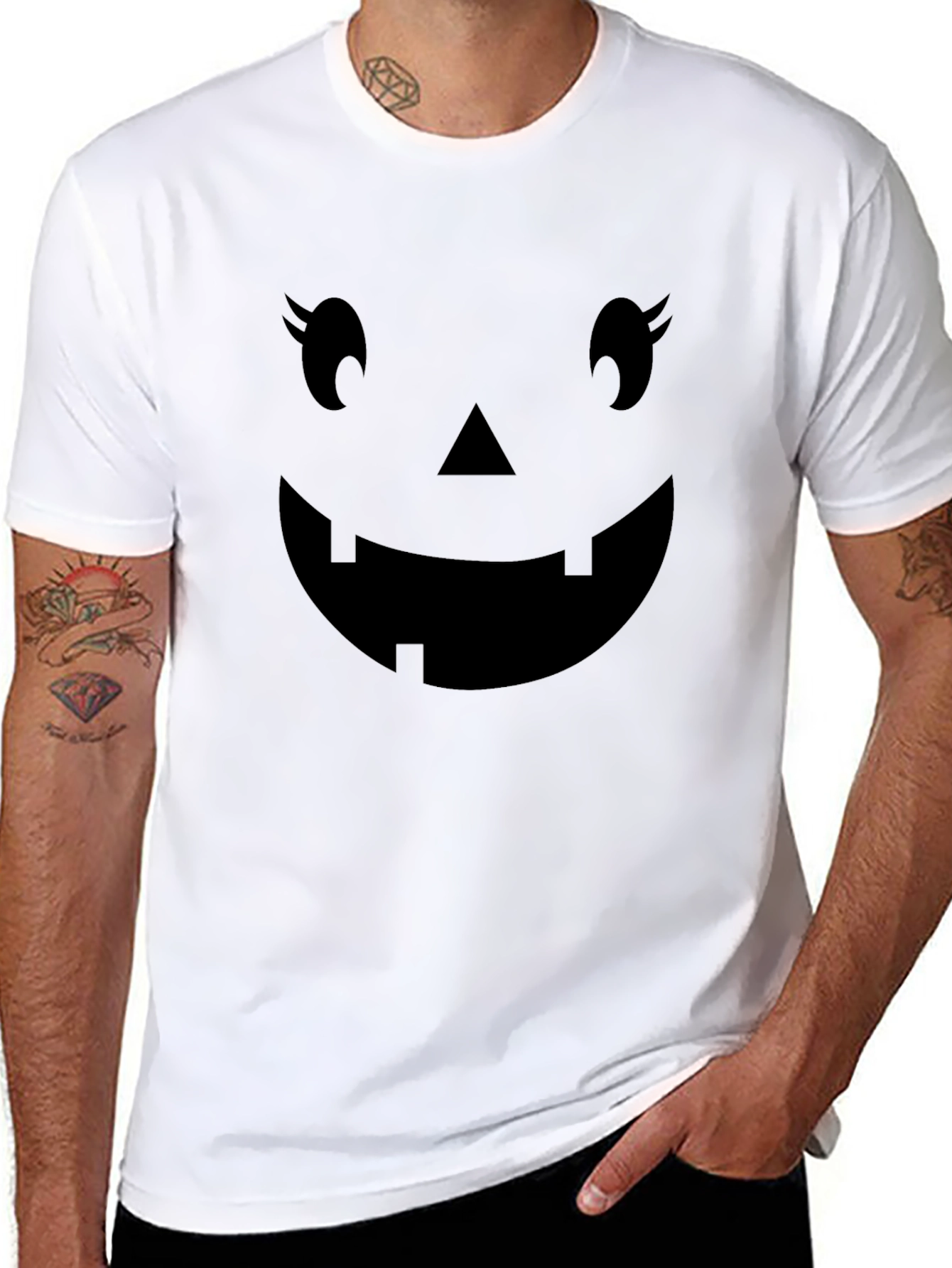 Spooky Pumpkin Face Halloween T-Shirt