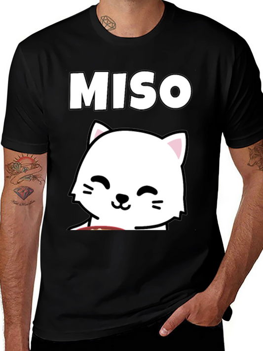 Miso Cat T-Shirt - Cute Graphic Tee for Cat Lovers