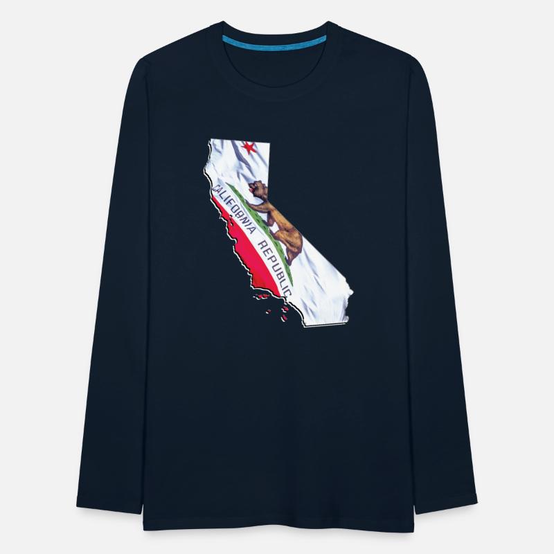 California State Flag in California State Map