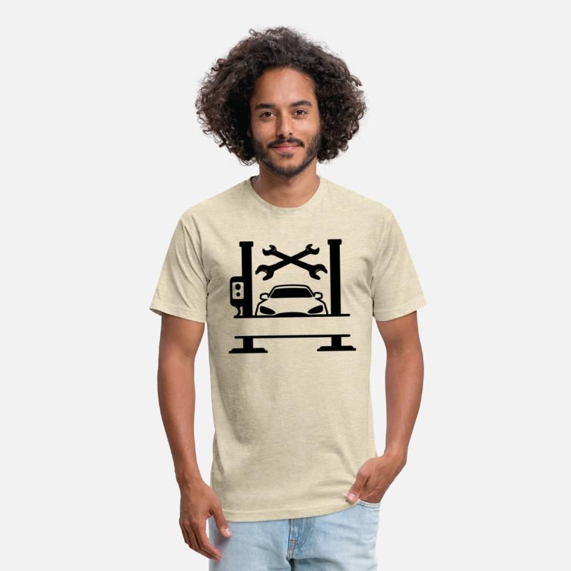 Car lift logo with two wrenches