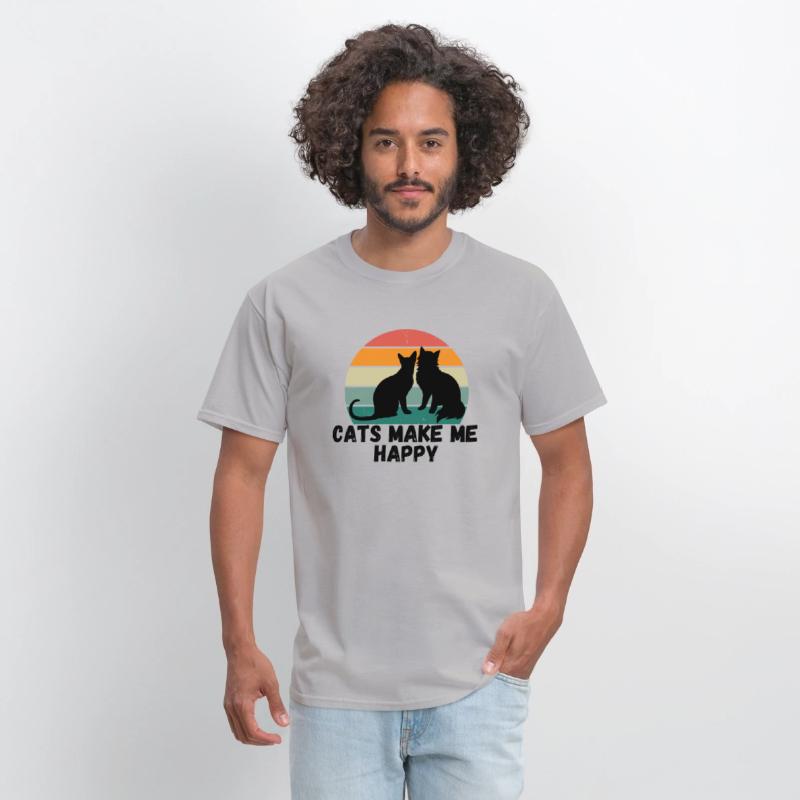Cats make me happy funny design