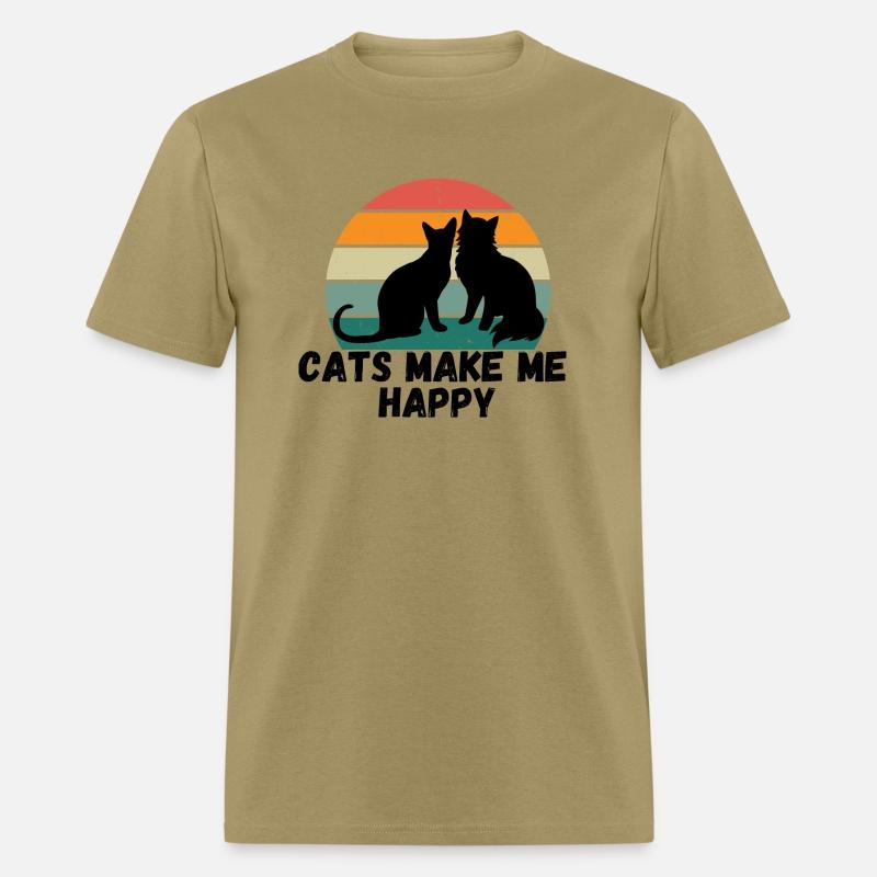 Cats make me happy funny design