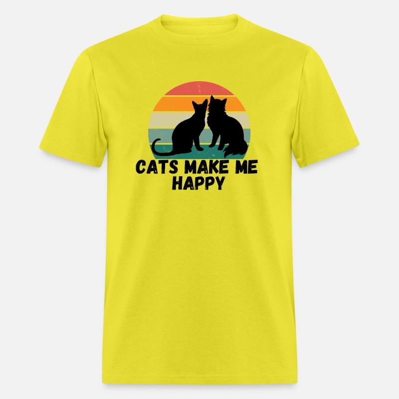 Cats make me happy funny design