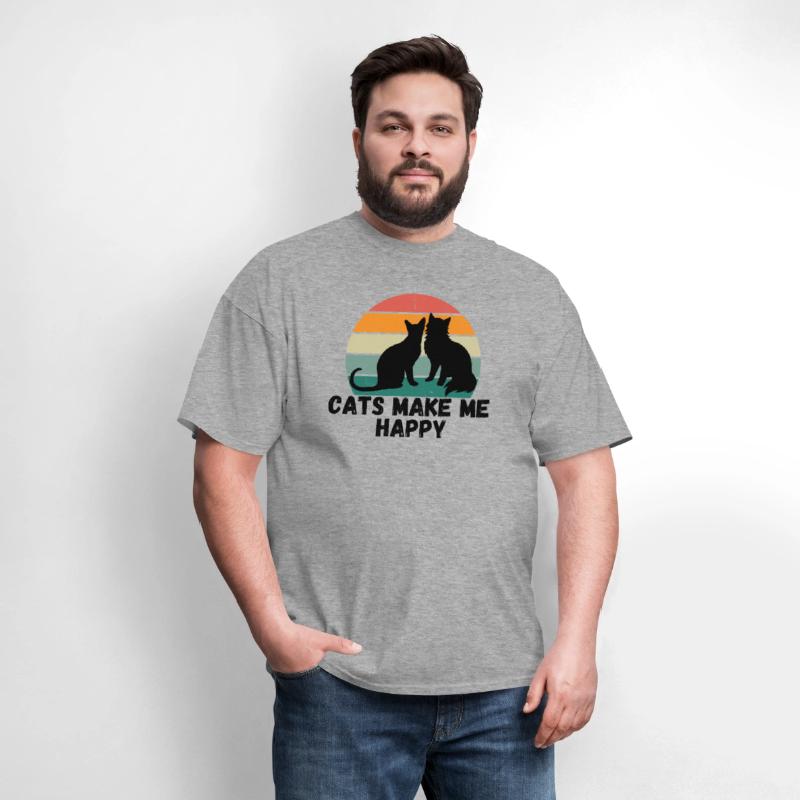 Cats make me happy funny design