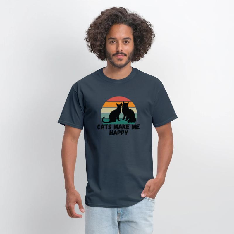 Cats make me happy funny design