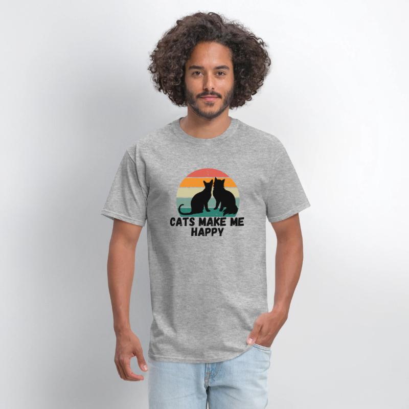 Cats make me happy funny design