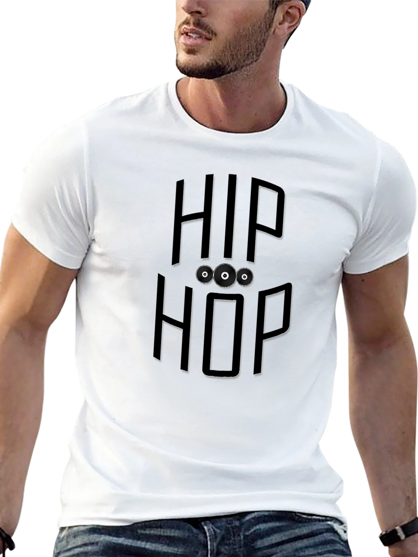 Hip Hop Graphic Tee - Classic Black