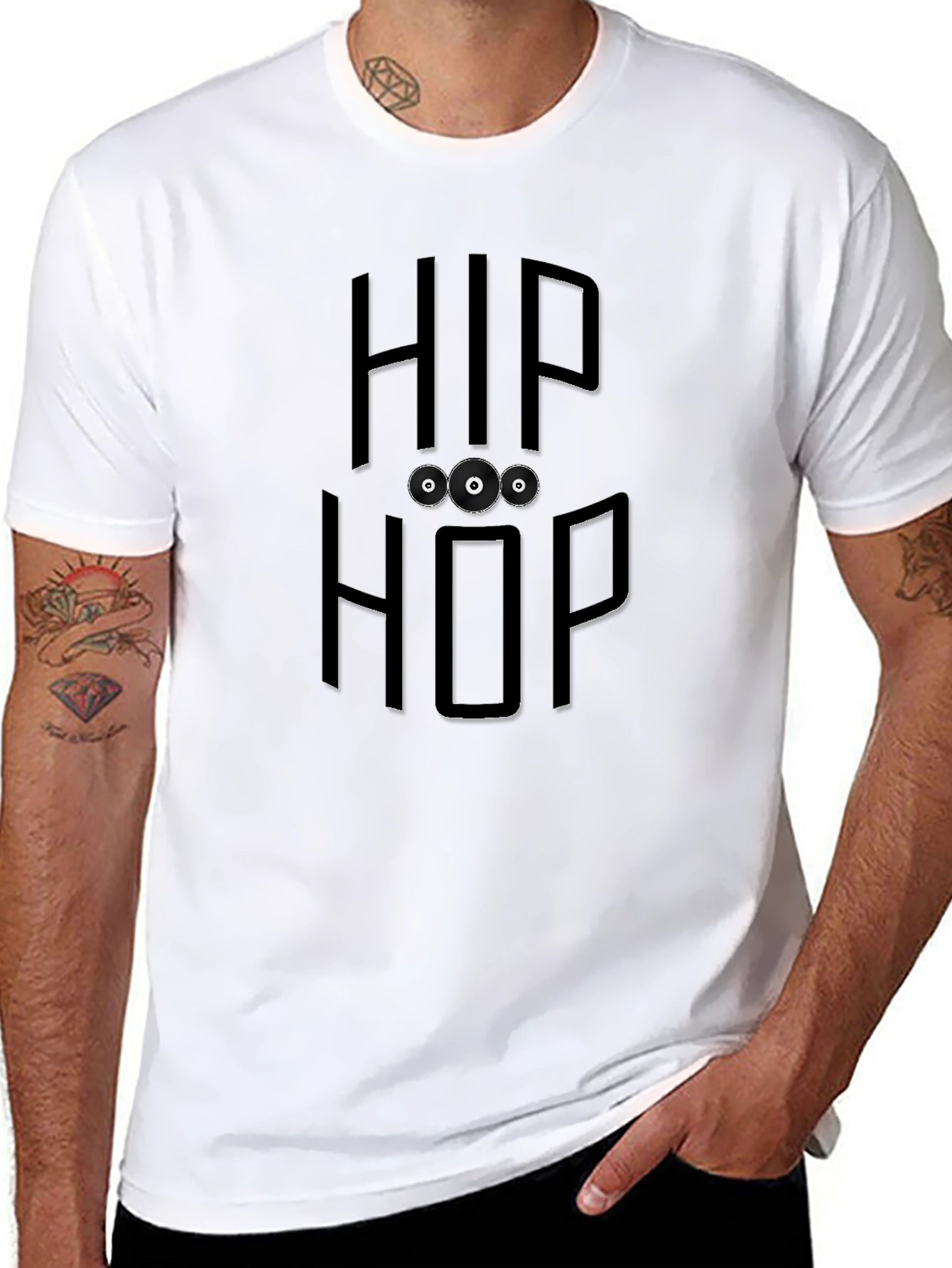 Hip Hop Graphic Tee - Classic Black