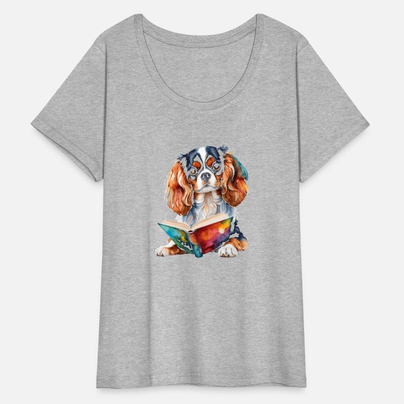 Cavalier Charles Spaniel Reading Graphic