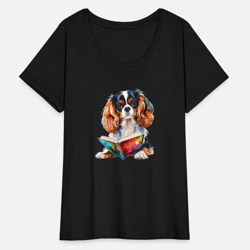 Cavalier Charles Spaniel Reading Graphic
