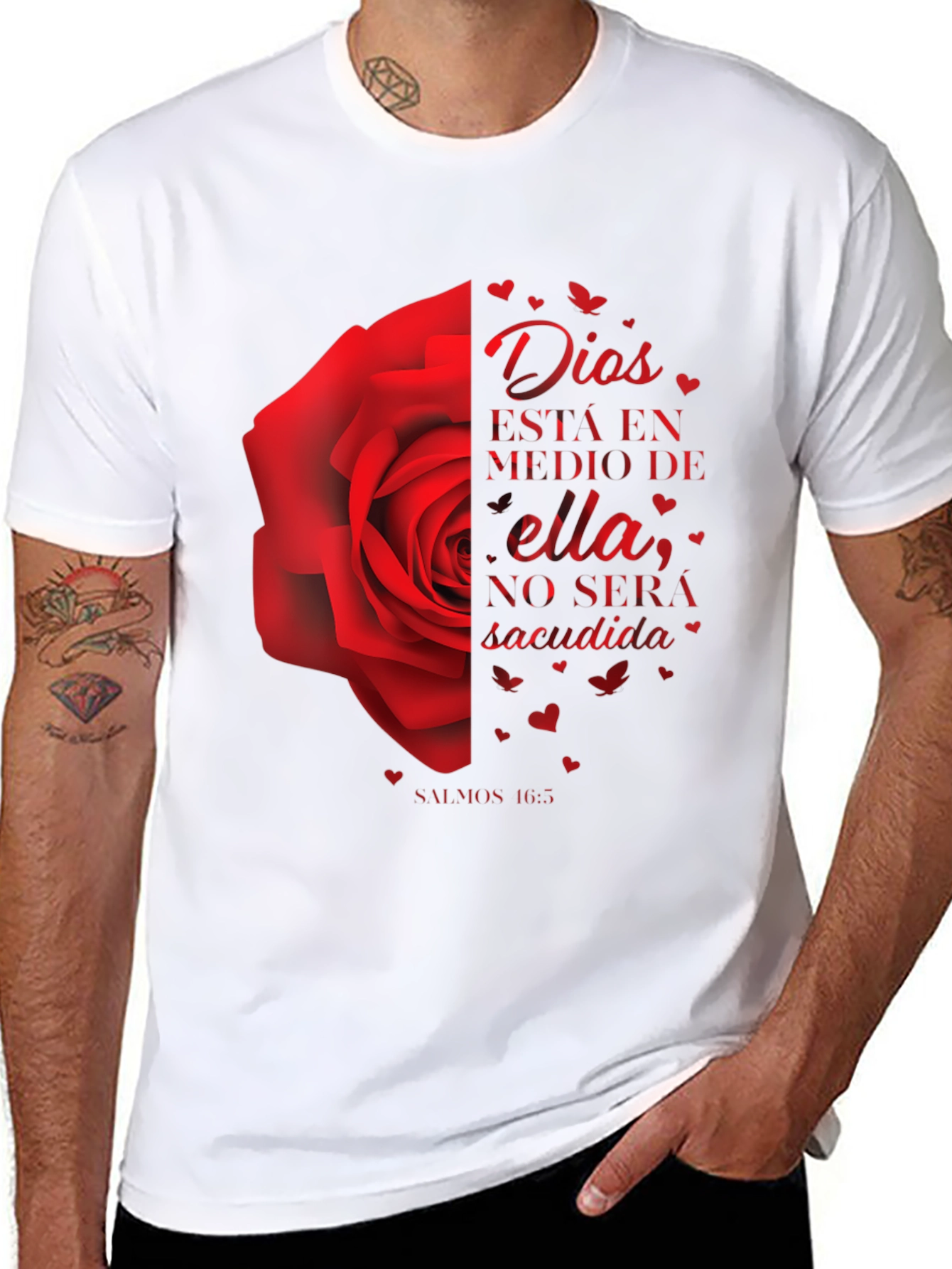 Dios Rose Graphic Tee - Christian Inspired T-Shirt