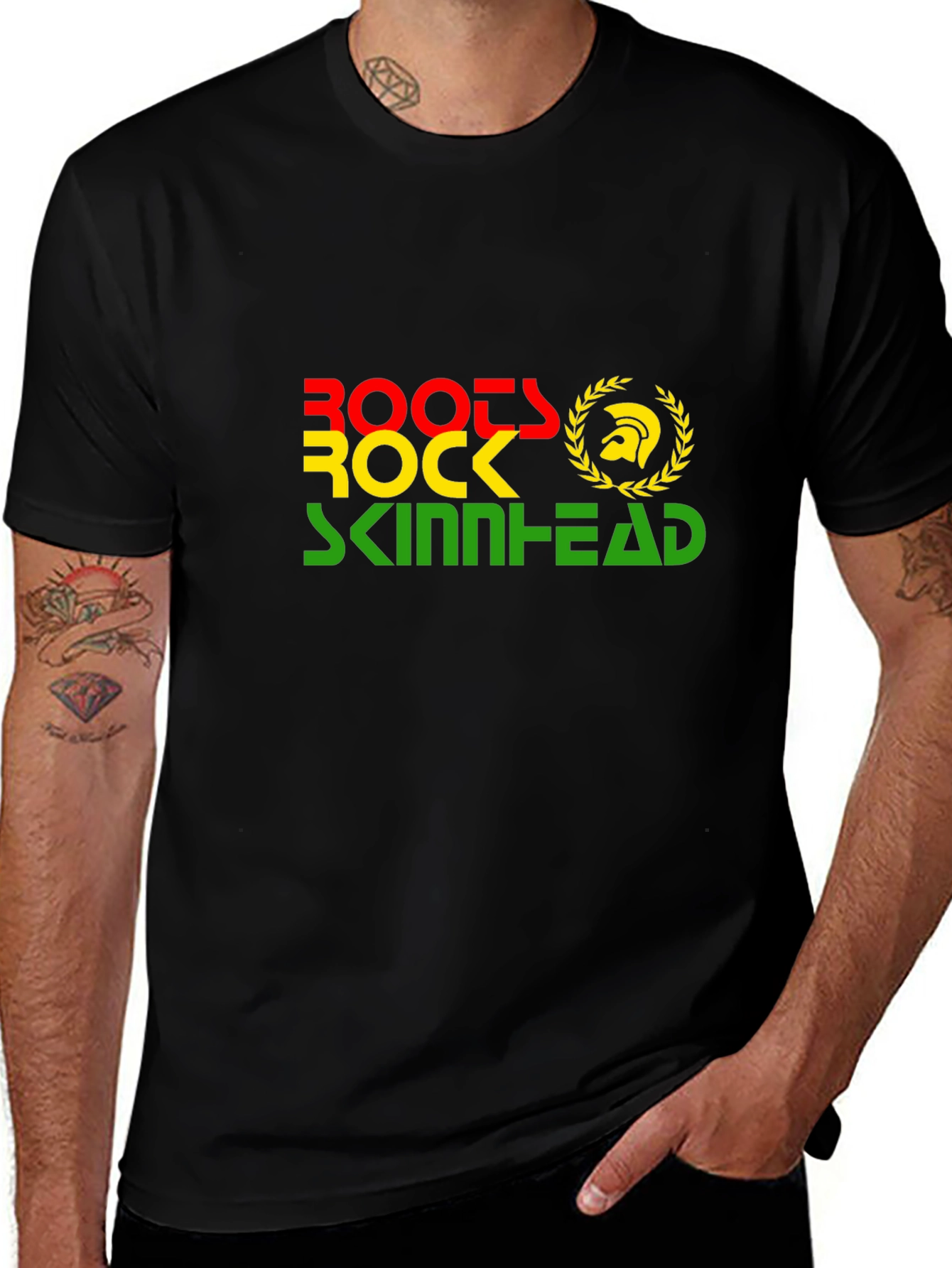Roots Rock Skinhead T-Shirt - Black