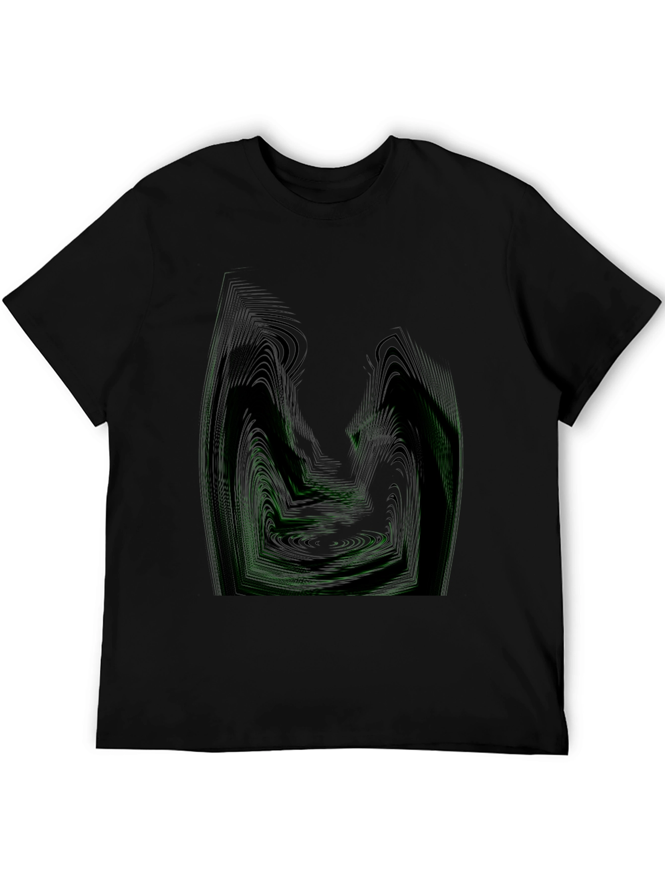 Abstract Green Line Art T-Shirt