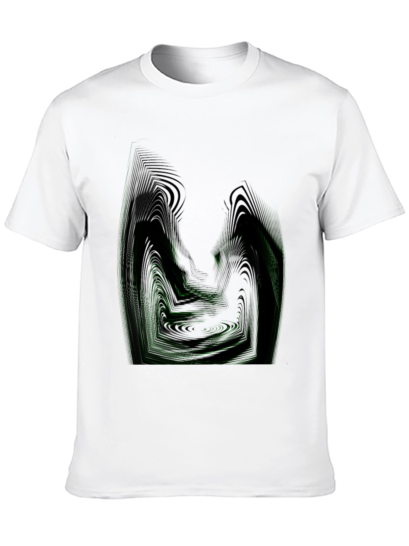 Abstract Green Line Art T-Shirt