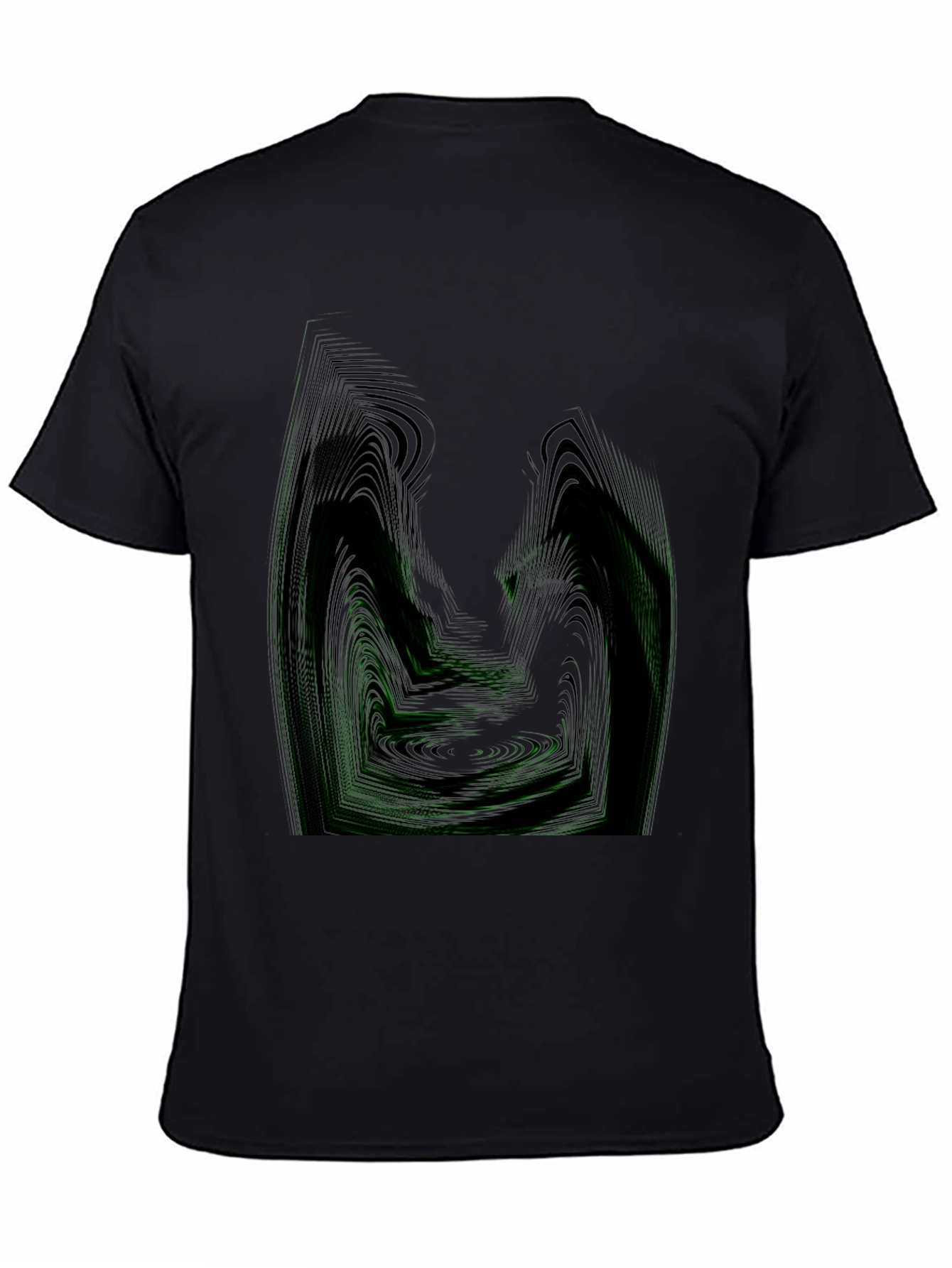 Abstract Green Line Art T-Shirt