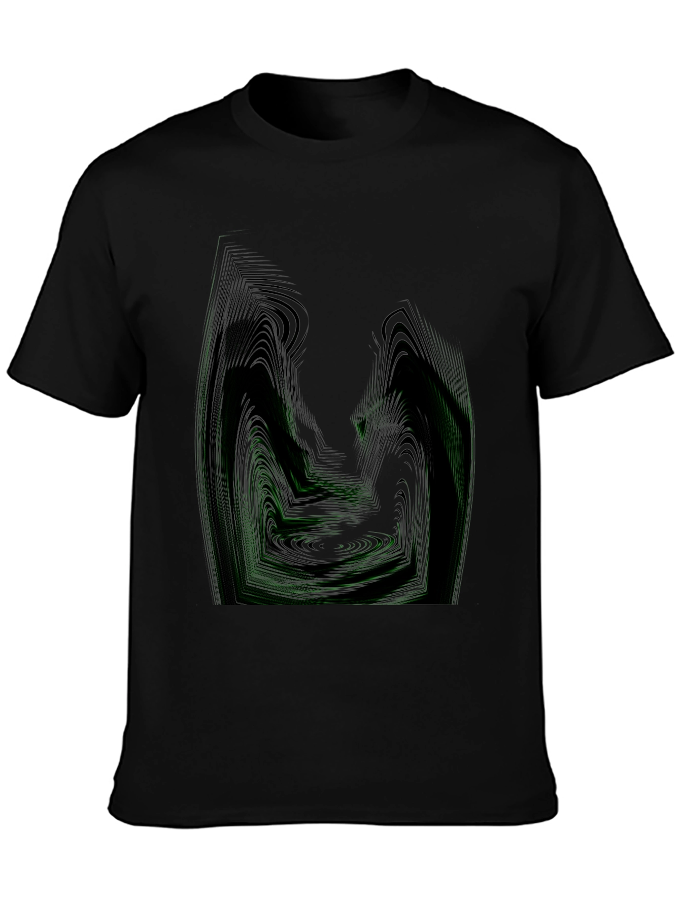 Abstract Green Line Art T-Shirt