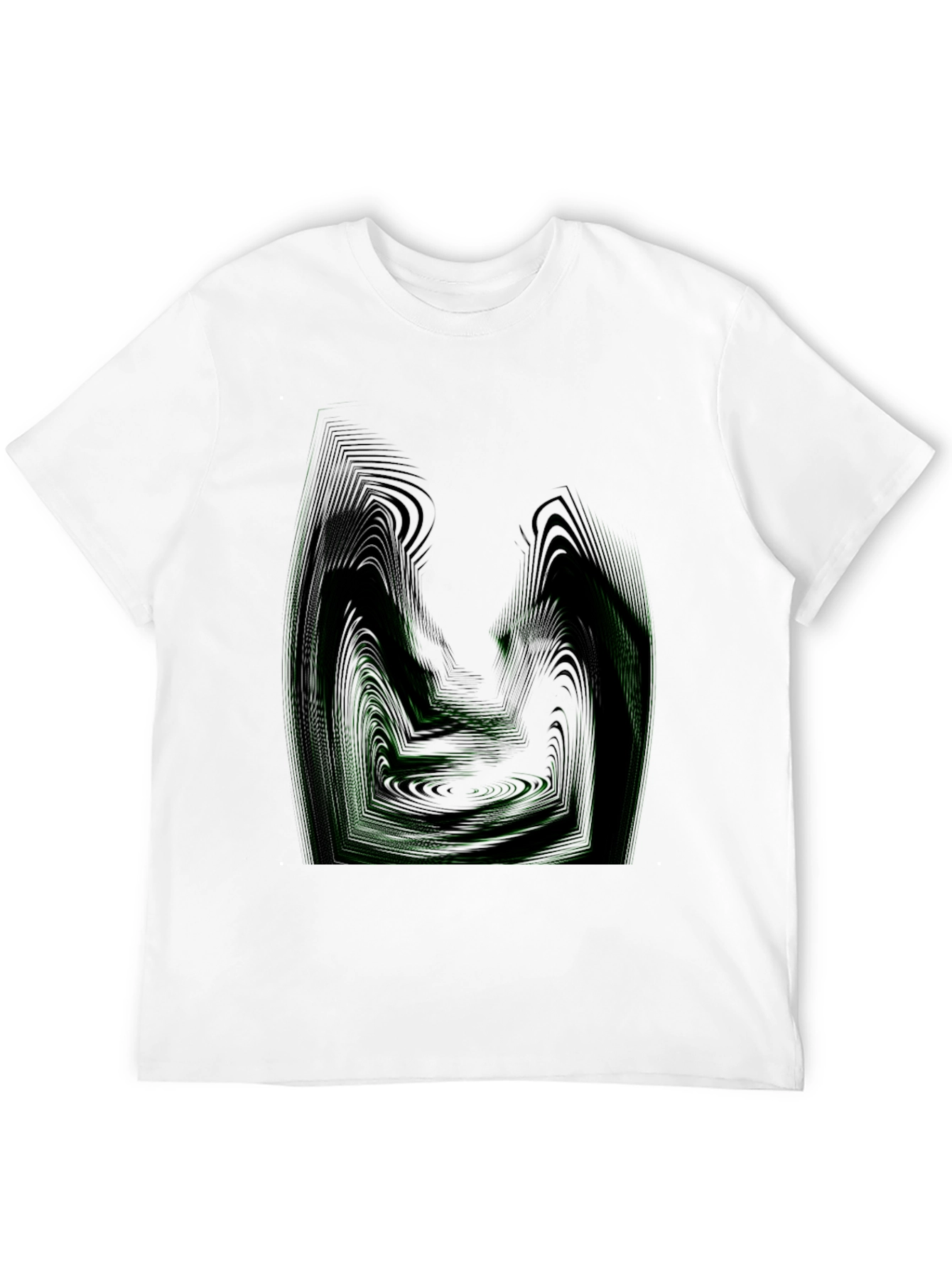 Abstract Green Line Art T-Shirt