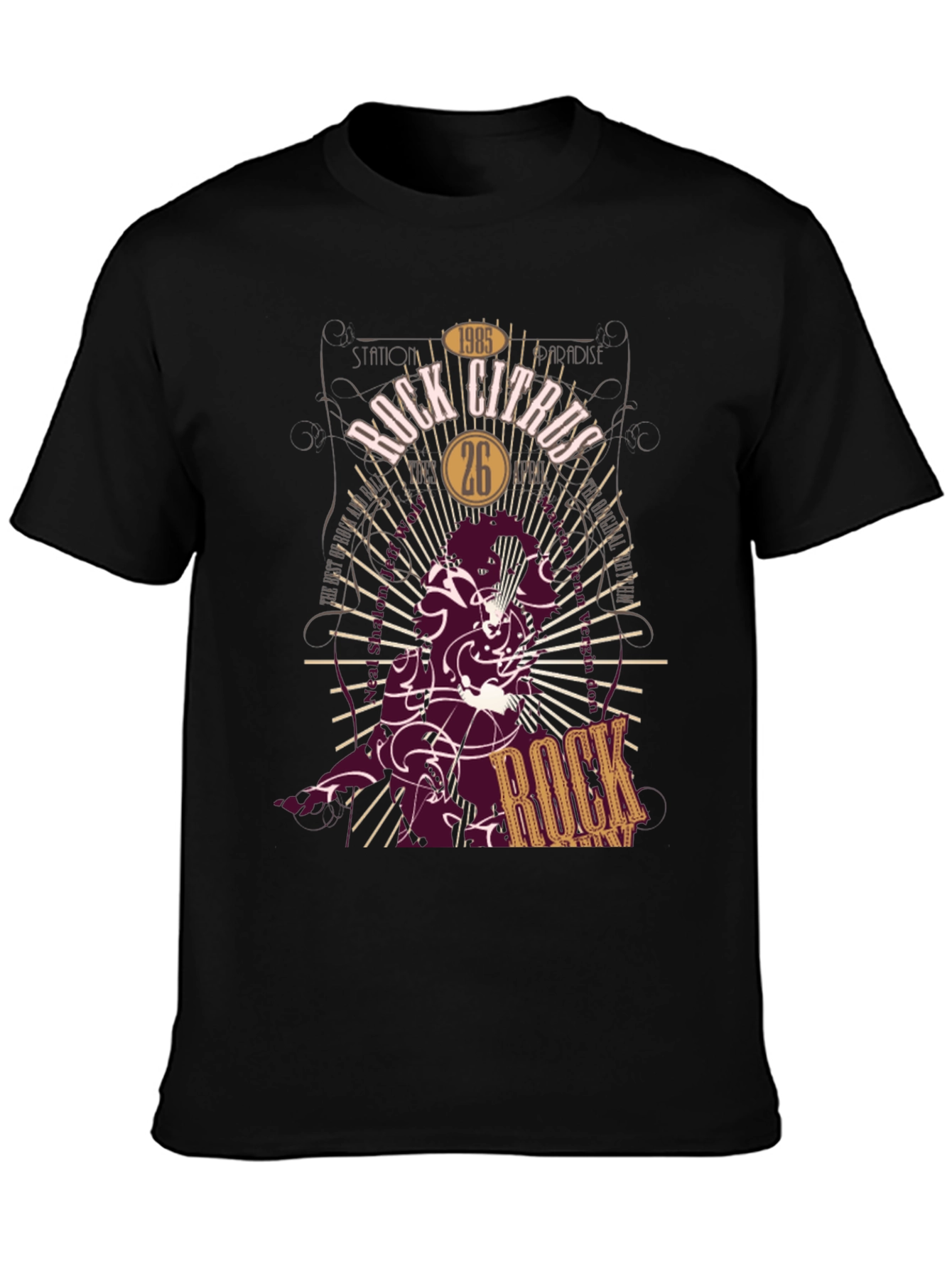 Rock Citrus Graphic Print T-Shirt - Station Paradise Tee