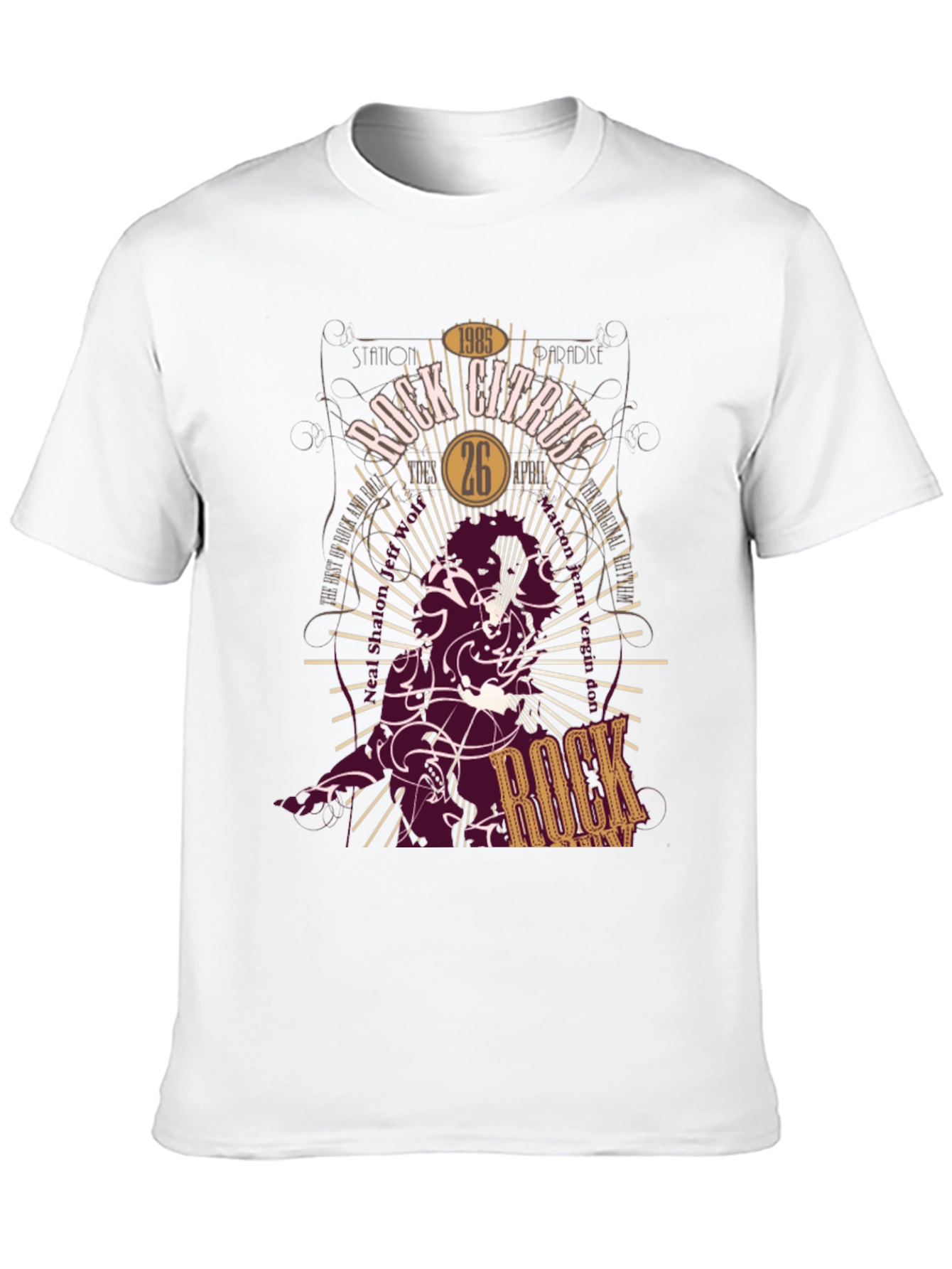 Rock Citrus Graphic Print T-Shirt - Station Paradise Tee