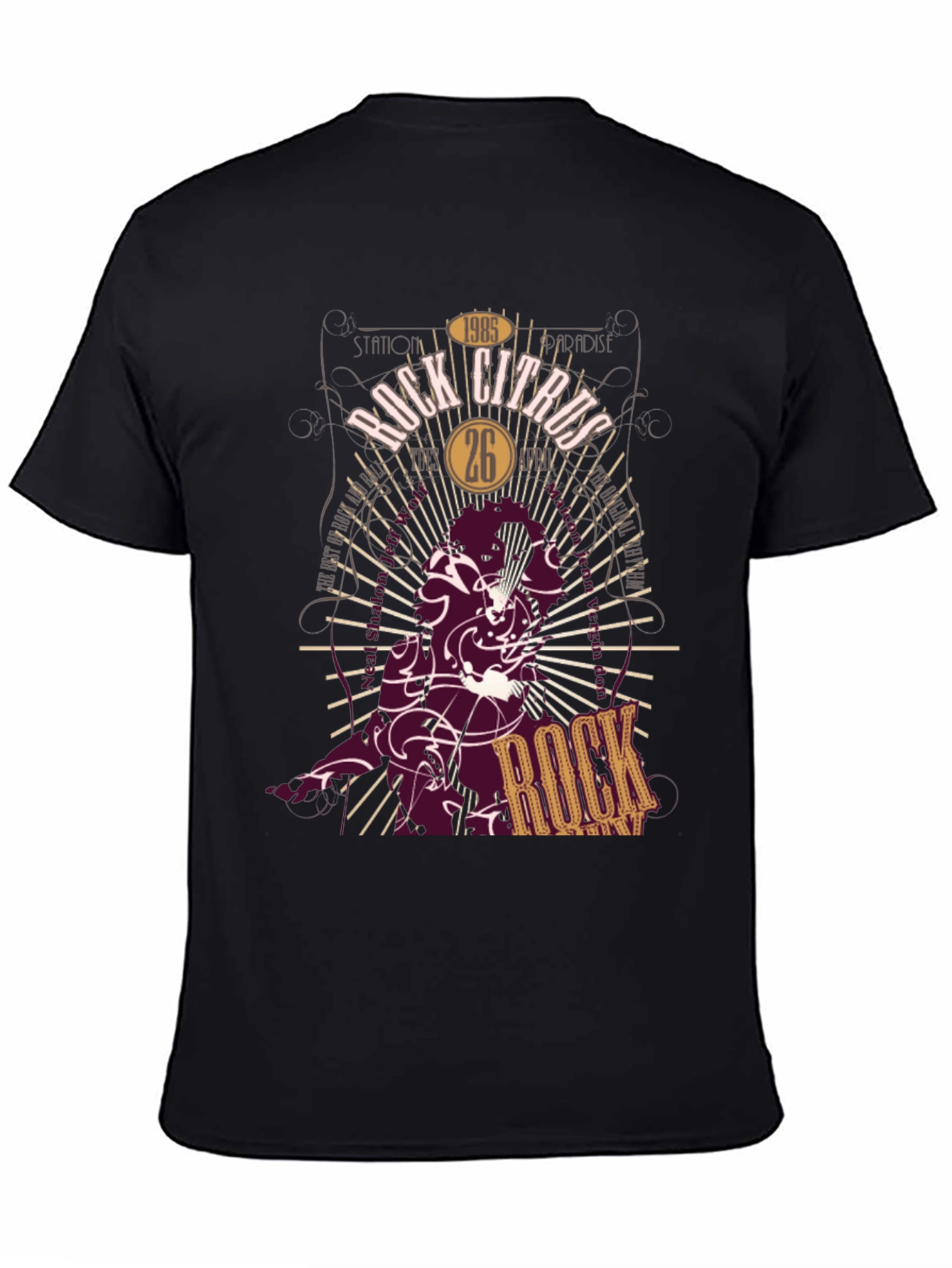 Rock Citrus Graphic Print T-Shirt - Station Paradise Tee