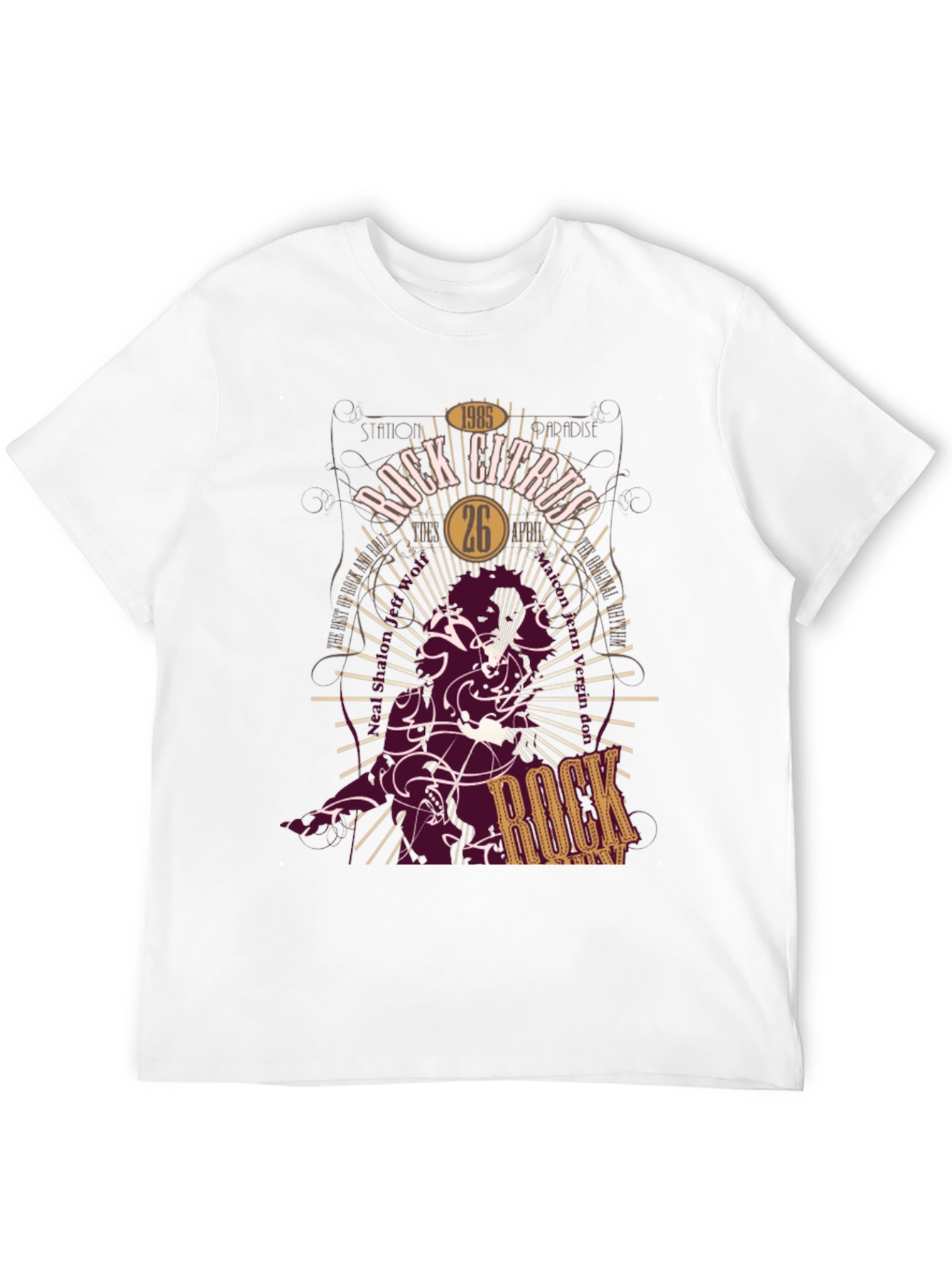 Rock Citrus Graphic Print T-Shirt - Station Paradise Tee