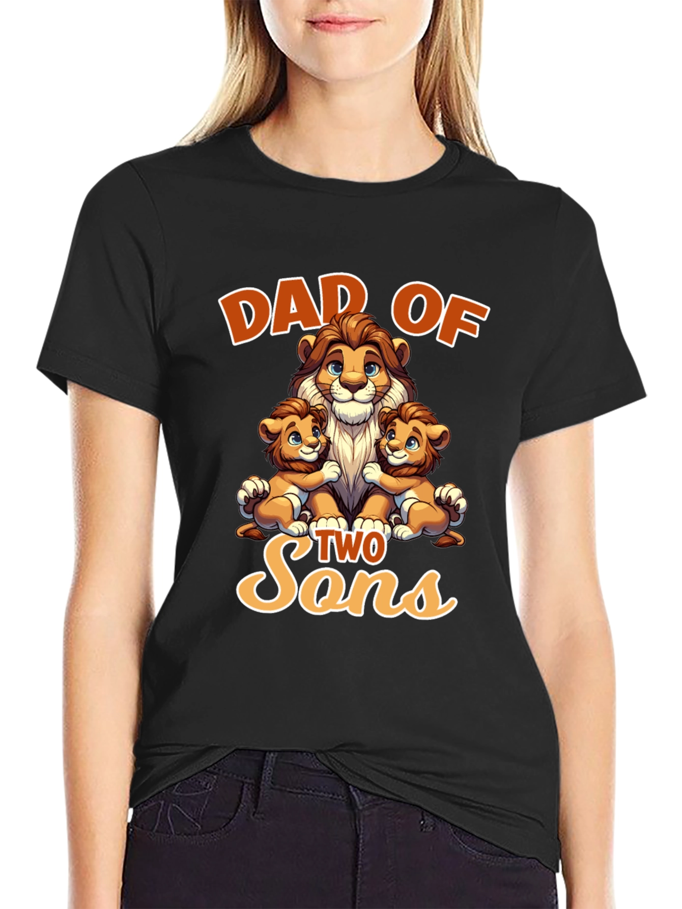 Dad of Two Sons Graphic T-Shirt
